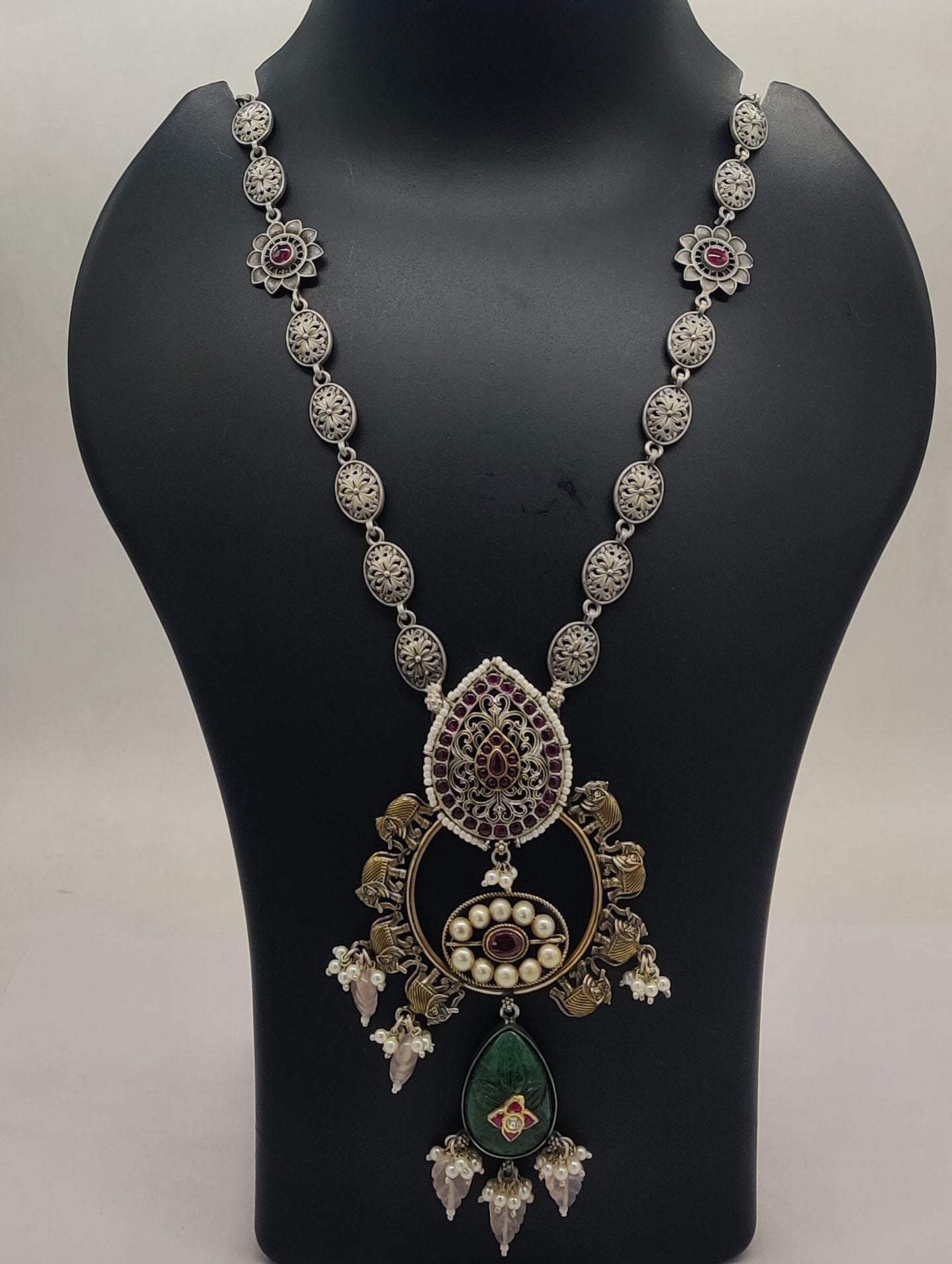 Raktaphool Kundan Charm Necklace