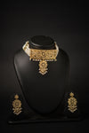 Regal Radiance genuine freshwater pearl necklace and earrings set for women with gold pendant