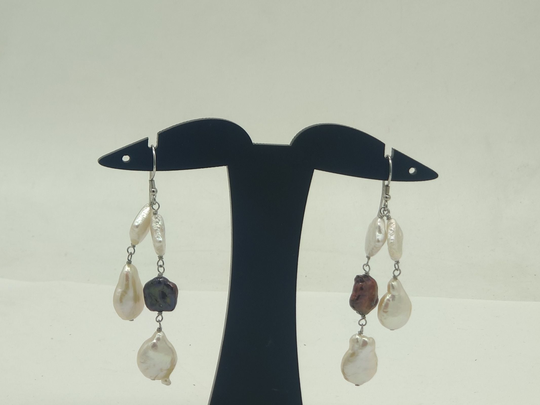 JAGDAMBA PEARLS SILVER HANGINGS ER50105