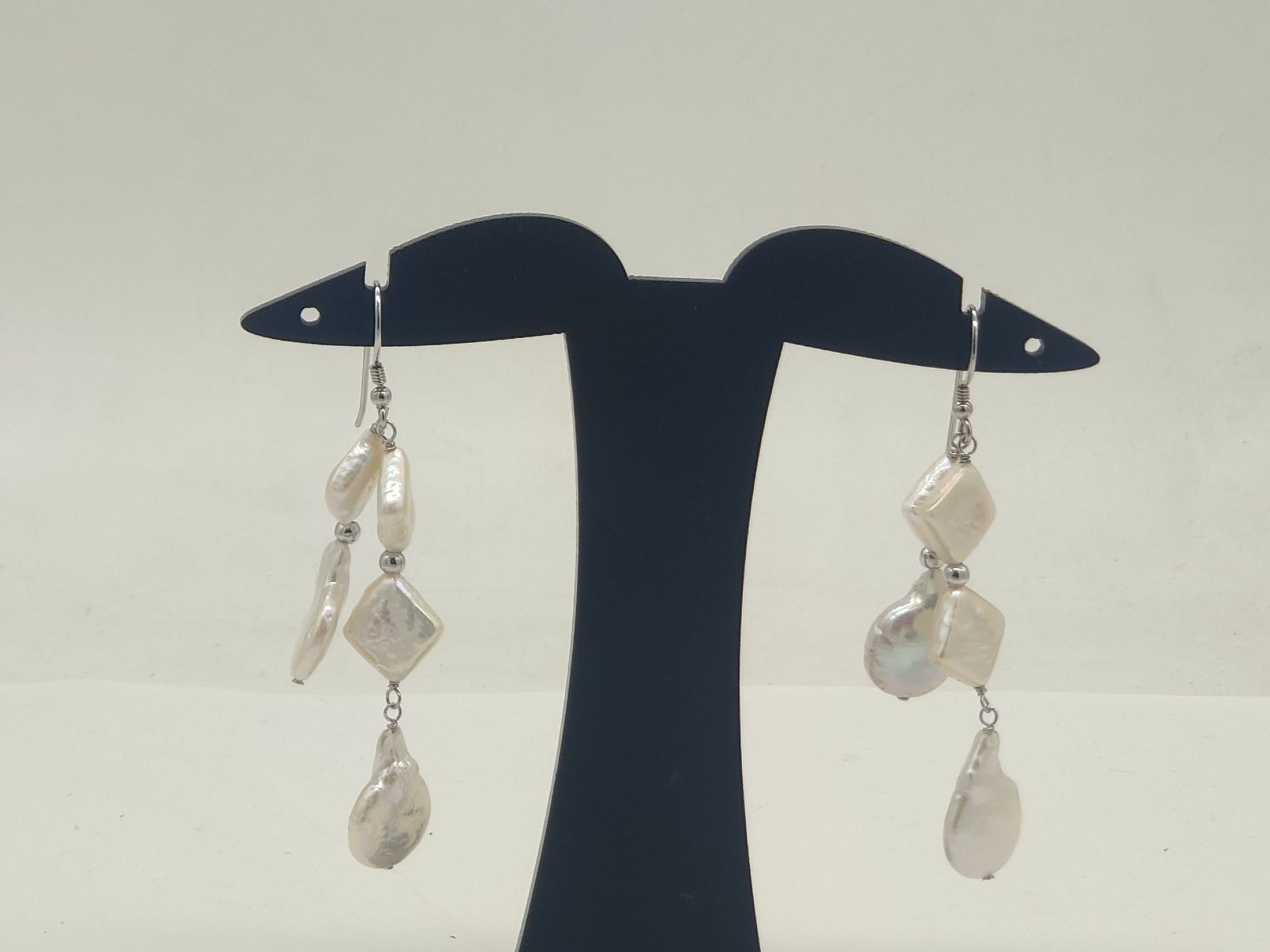 JAGDAMBA PEARLS SILVER HANGINGS ER50104