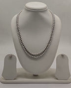 genuine freshwater pearl necklace and earrings set for women crafted with freshwater pearls in double-strand classic design
