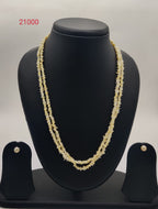 two strand baroque freshwater pearl necklace and earrings set off white cream pearls