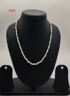 multi strand freshwater pearl necklace and earrings set Ivory Cascade twisted white pearls