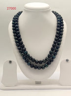 Double-Strand Freshwater Pearl Necklace & Earrings Set