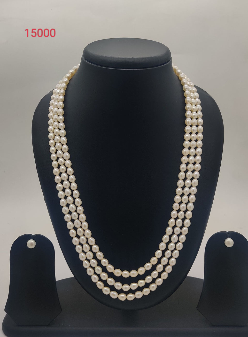 Genuine freshwater pearl necklace set with certificate of authenticity