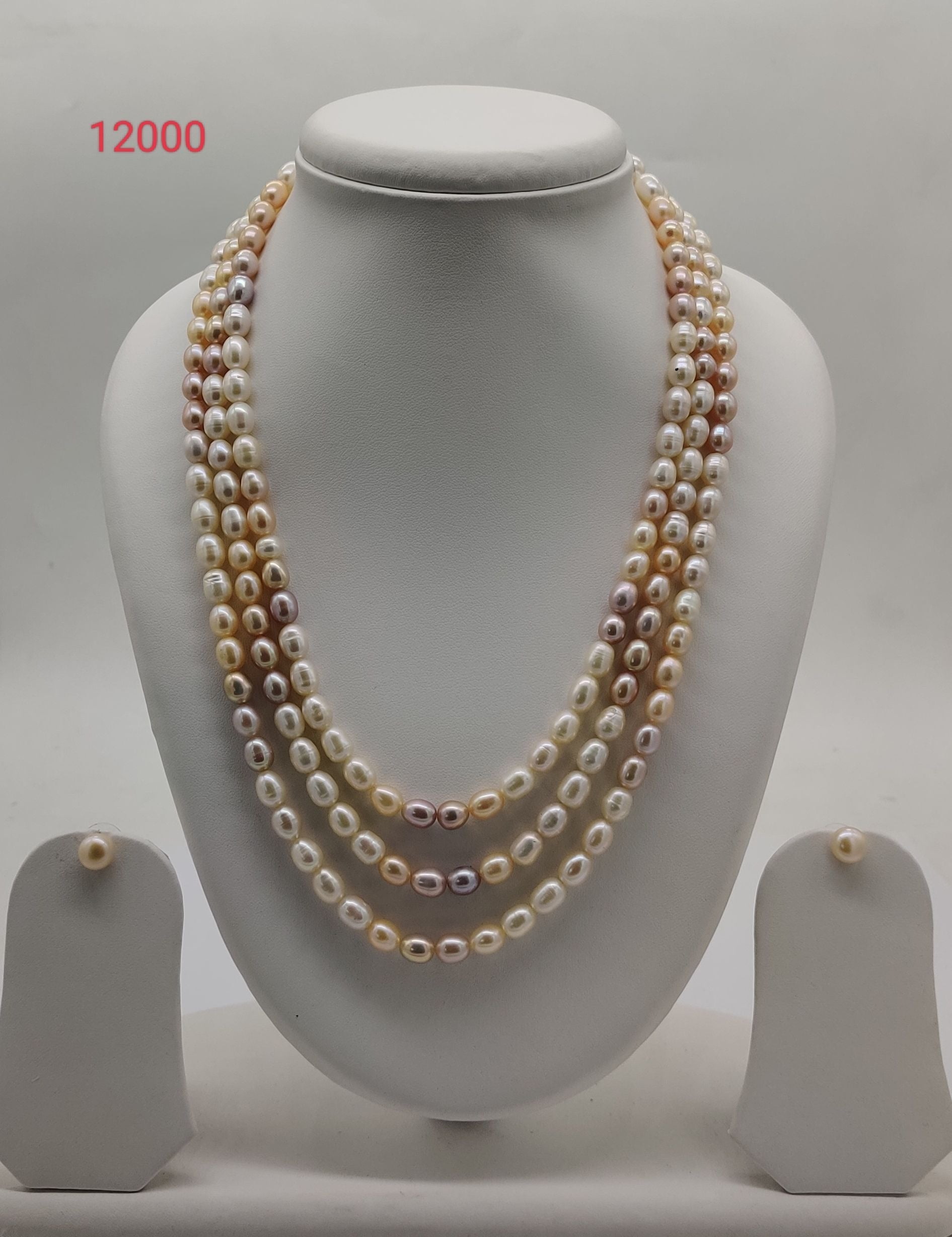 Three-Strand Freshwater Pearl Necklace