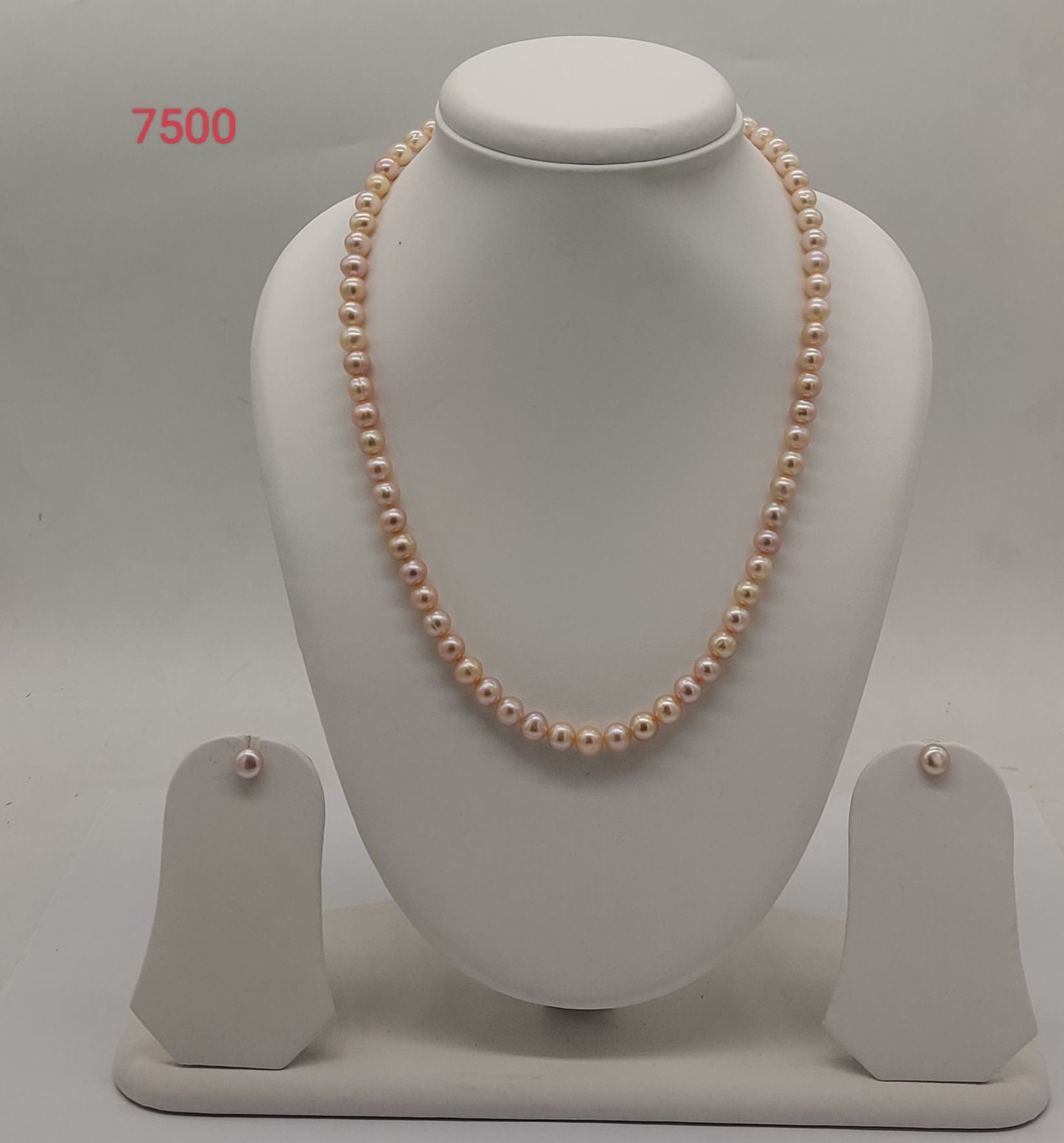 Blush Pink Freshwater Pearl Necklace Set