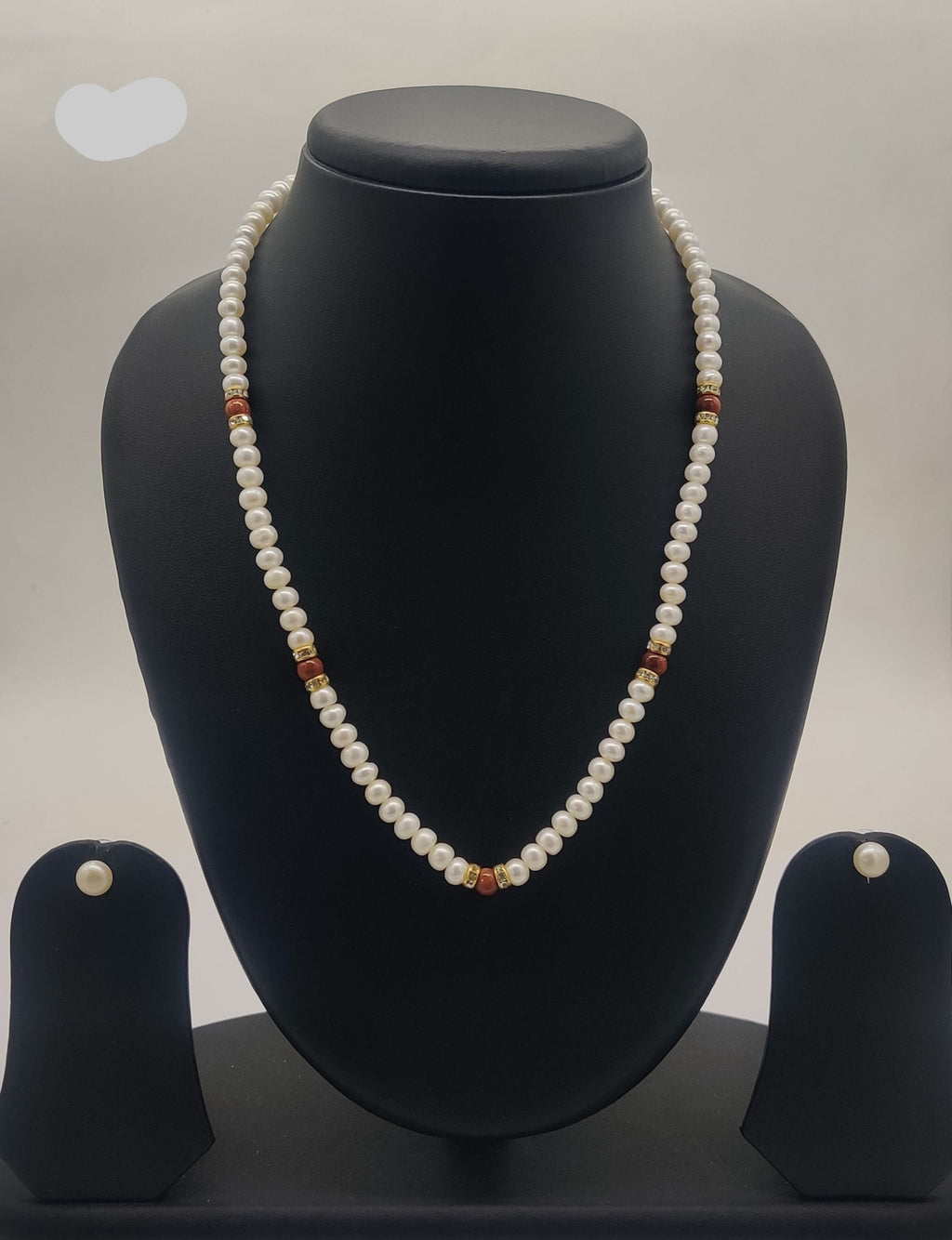 Freshwater Pearl Necklace Set with Autumn Accents