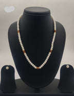 Freshwater Pearl Necklace Set with Autumn Accents