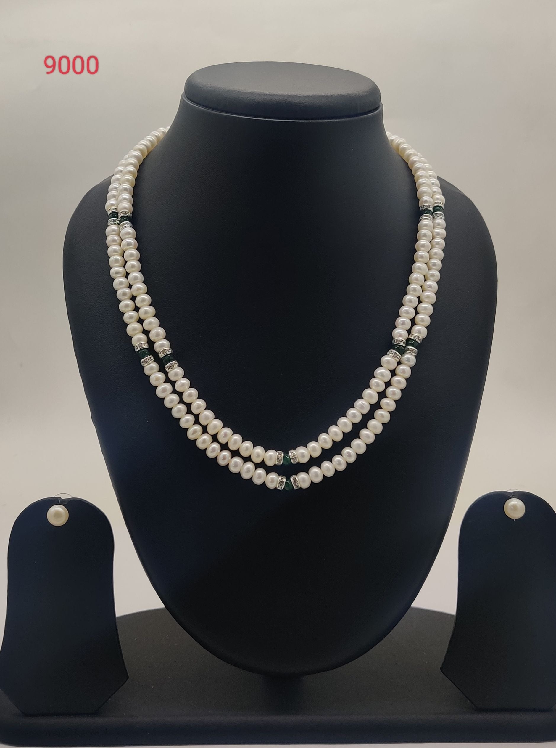 Double-Strand Freshwater Pearl Necklace Set