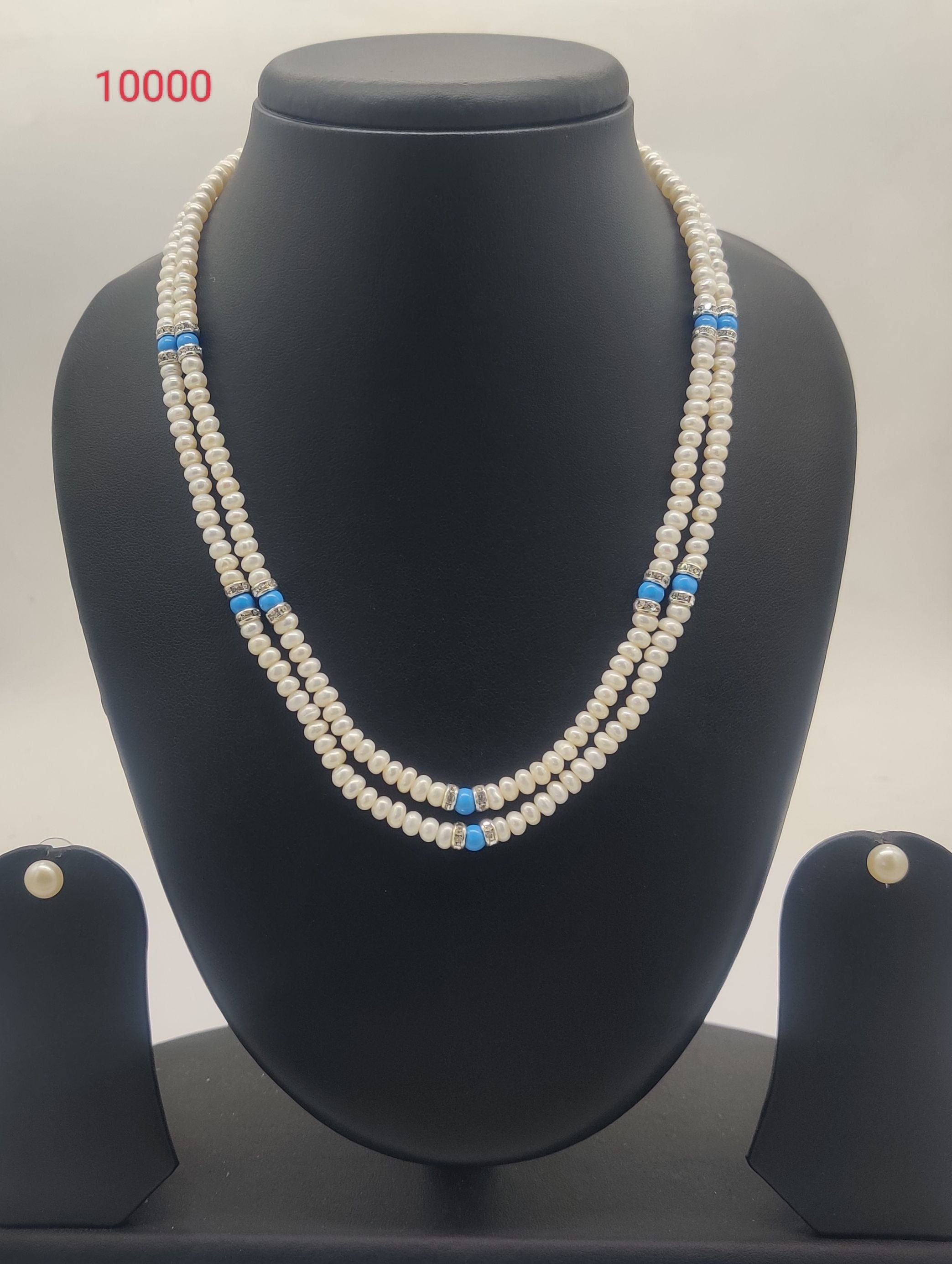 Double-Strand Freshwater Pearl Necklace Set