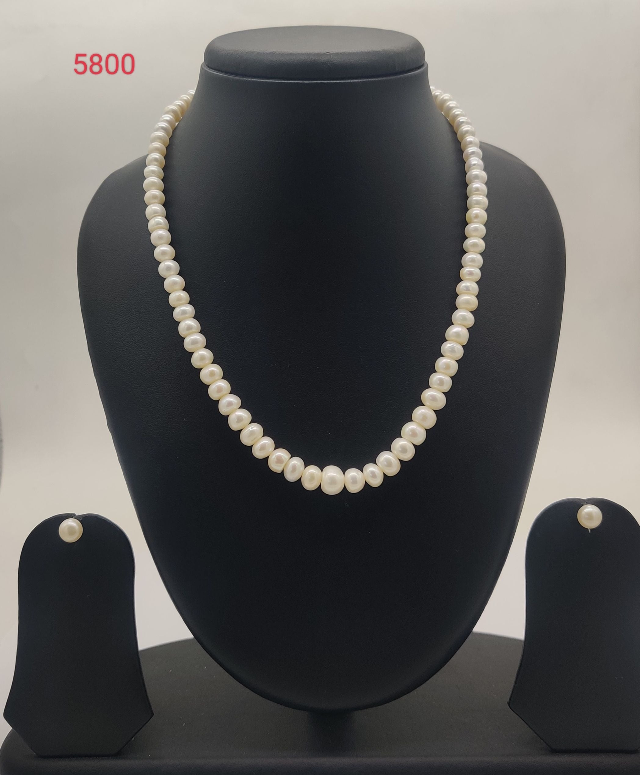 Single-Strand Freshwater Pearl Necklace Set