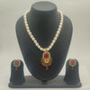 Multicolor gem freshwater pearls pendant set with matching earrings for women