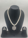 Snowflake Sparkle freshwater pearls pendant set with white stone accents for women