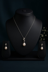 Blossom Grace Silver Pearl Jewelry Set