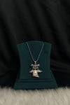 Wise Sparkle – Owl Pendant with White Pearl
