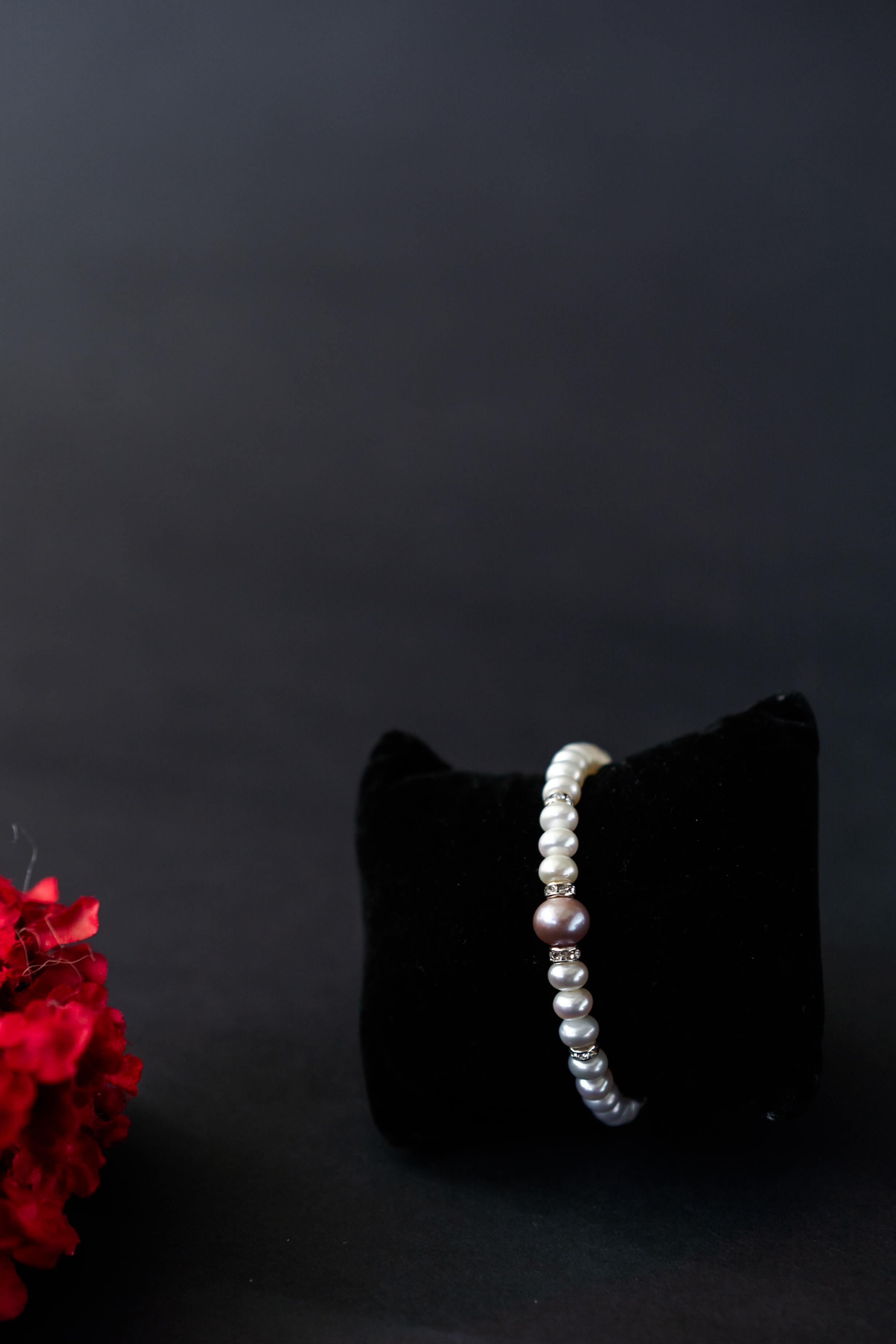 Midnight Grace Pearl Accent Bracelet