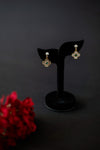 Emerald Clover Pearl Earrings