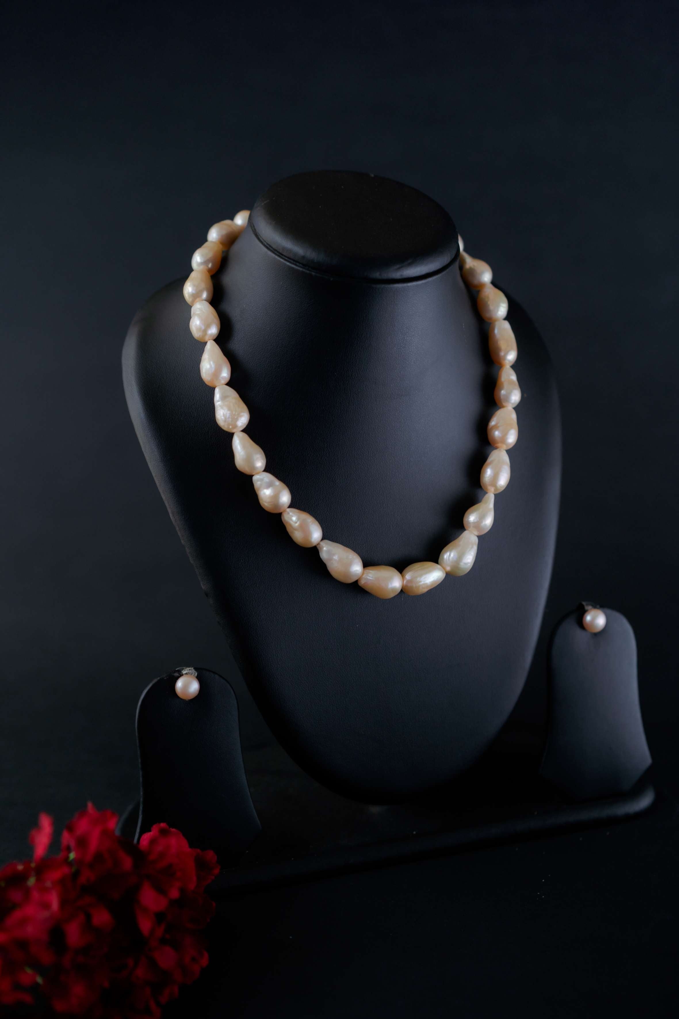 genuine baroque freshwater pearl necklace for women with unique organic shaped pearls and soft natural luster