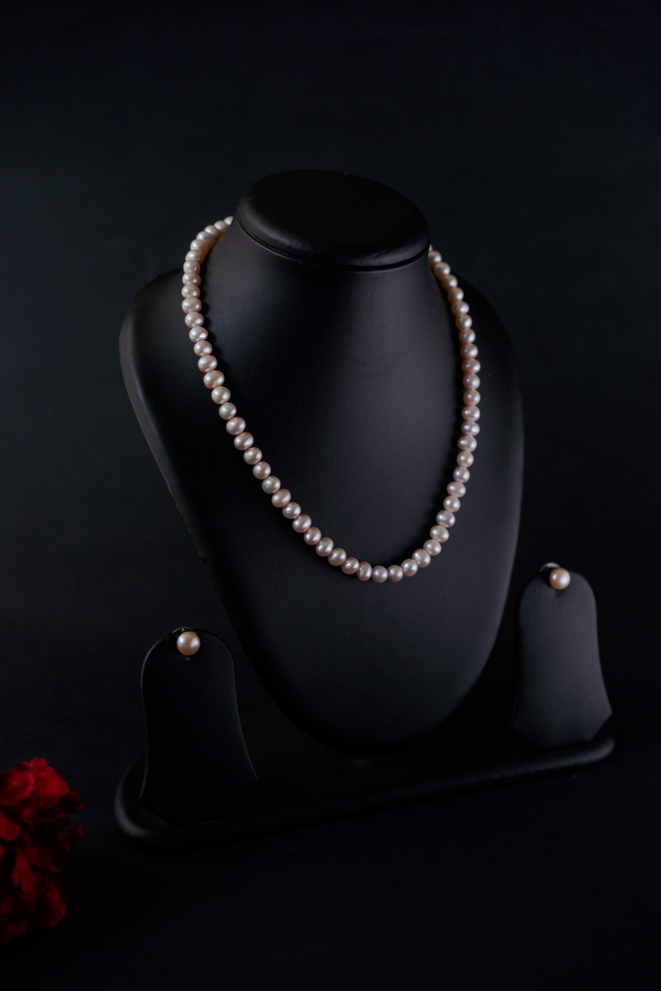 genuine single-strand freshwater pearl necklace for women with soft natural luster and classic elegant design