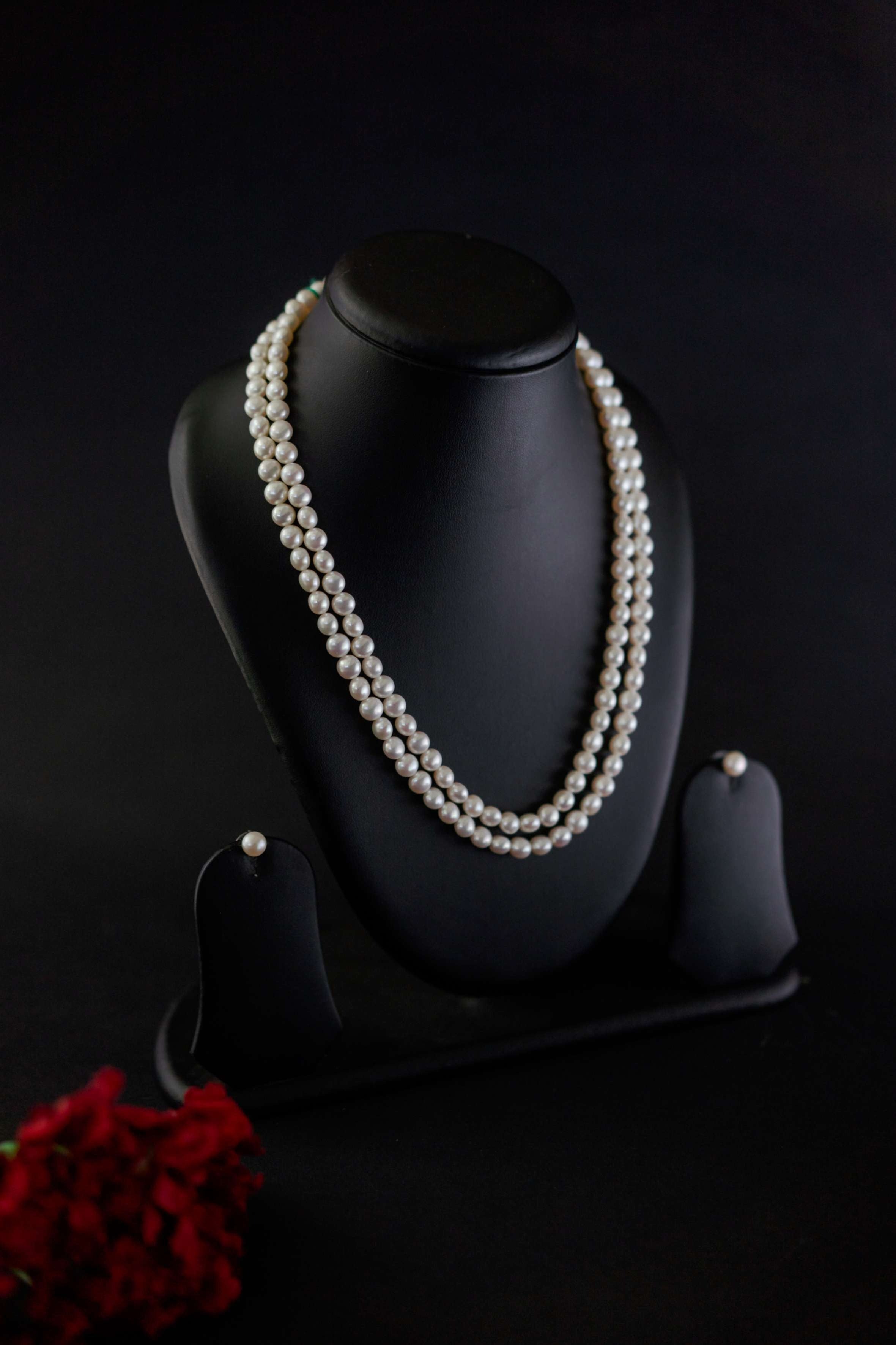 Double-Layer Freshwater Pearl Necklace Set | Jagdamba Pearls