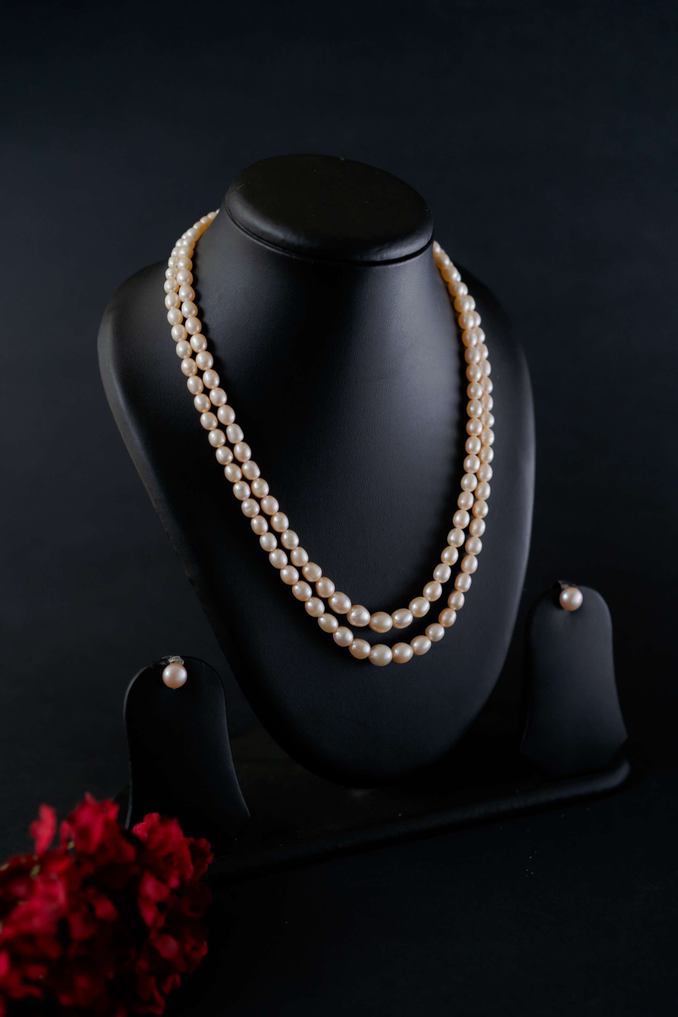 Classic Twin-Strand Freshwater Pearl Necklace Set