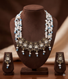 Ocean Bloom Polki Freshwater Pearl Pendant Set