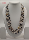 Ocean Dusk multicolor freshwater pearl necklace with mixed colour pearls in layered multi strand design