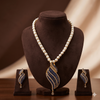 Ocean Leaf Freshwater Pearls Pendant Set