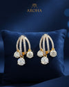 Contemporary Pav� Diamond Earrings � 14KT Gold