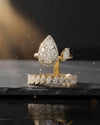 Pear Cluster & Marquise Band Diamond Ring Set � 14KT Gold