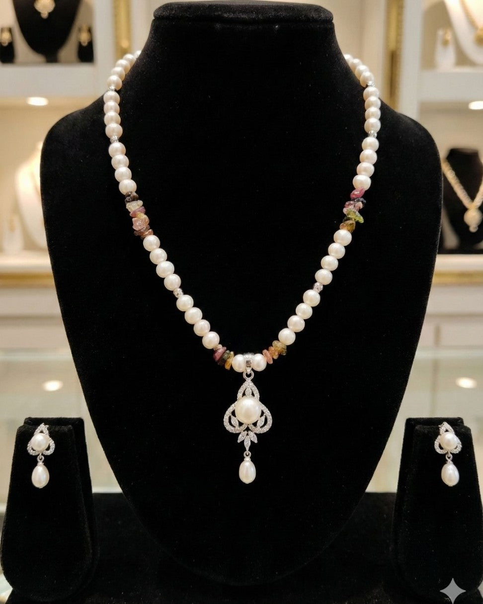 Celeste Pearl Pendant Set