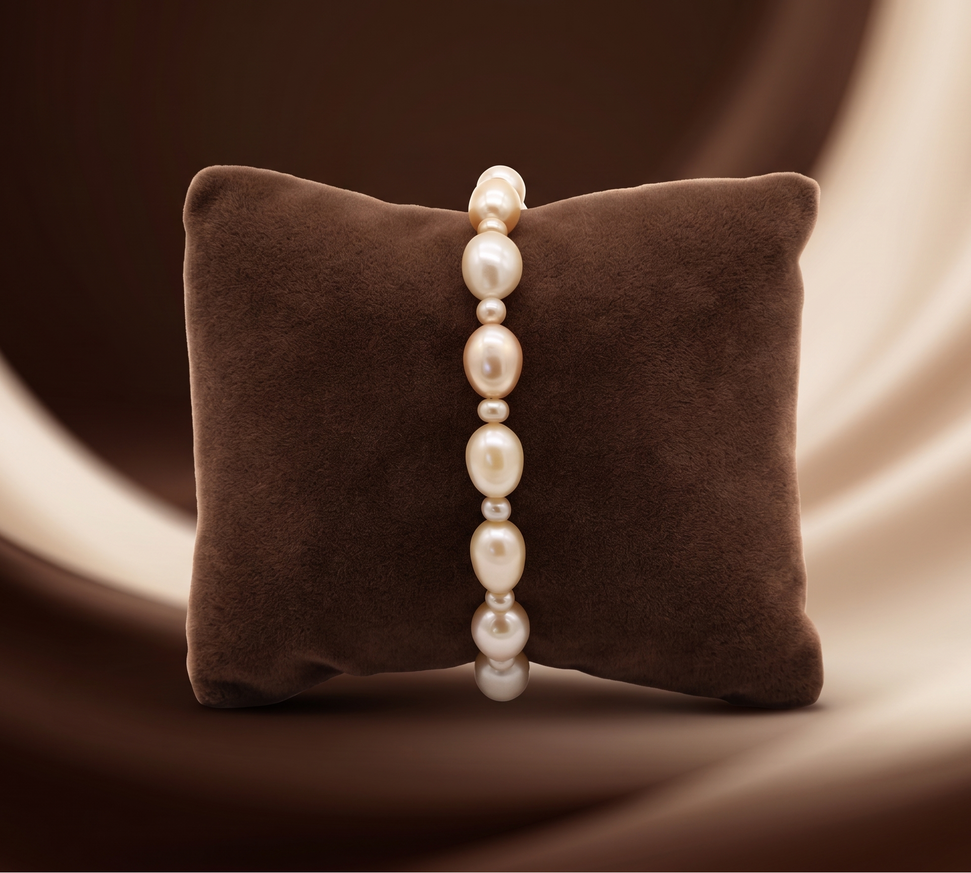 Oval Freshwater Pearl Single Line Everyday Bracelet