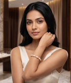 Oval Freshwater Pearl Single Line Everyday Bracelet1