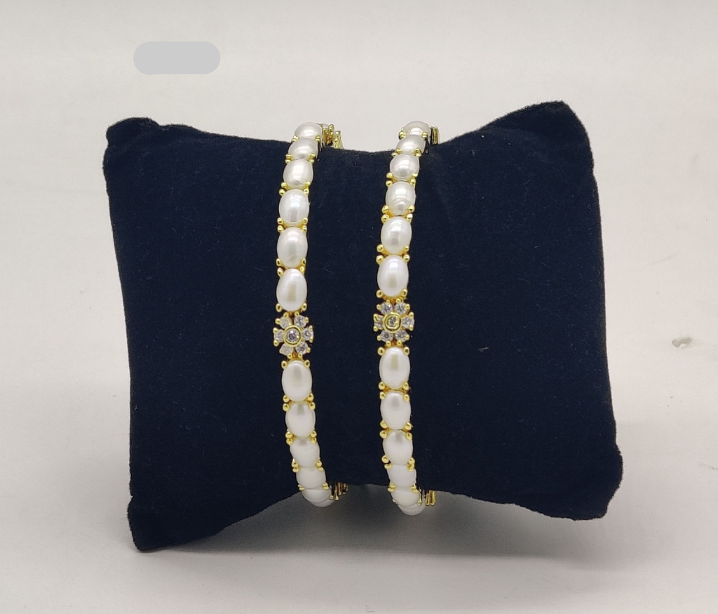 Pearl Cluster Sparkle Bangles