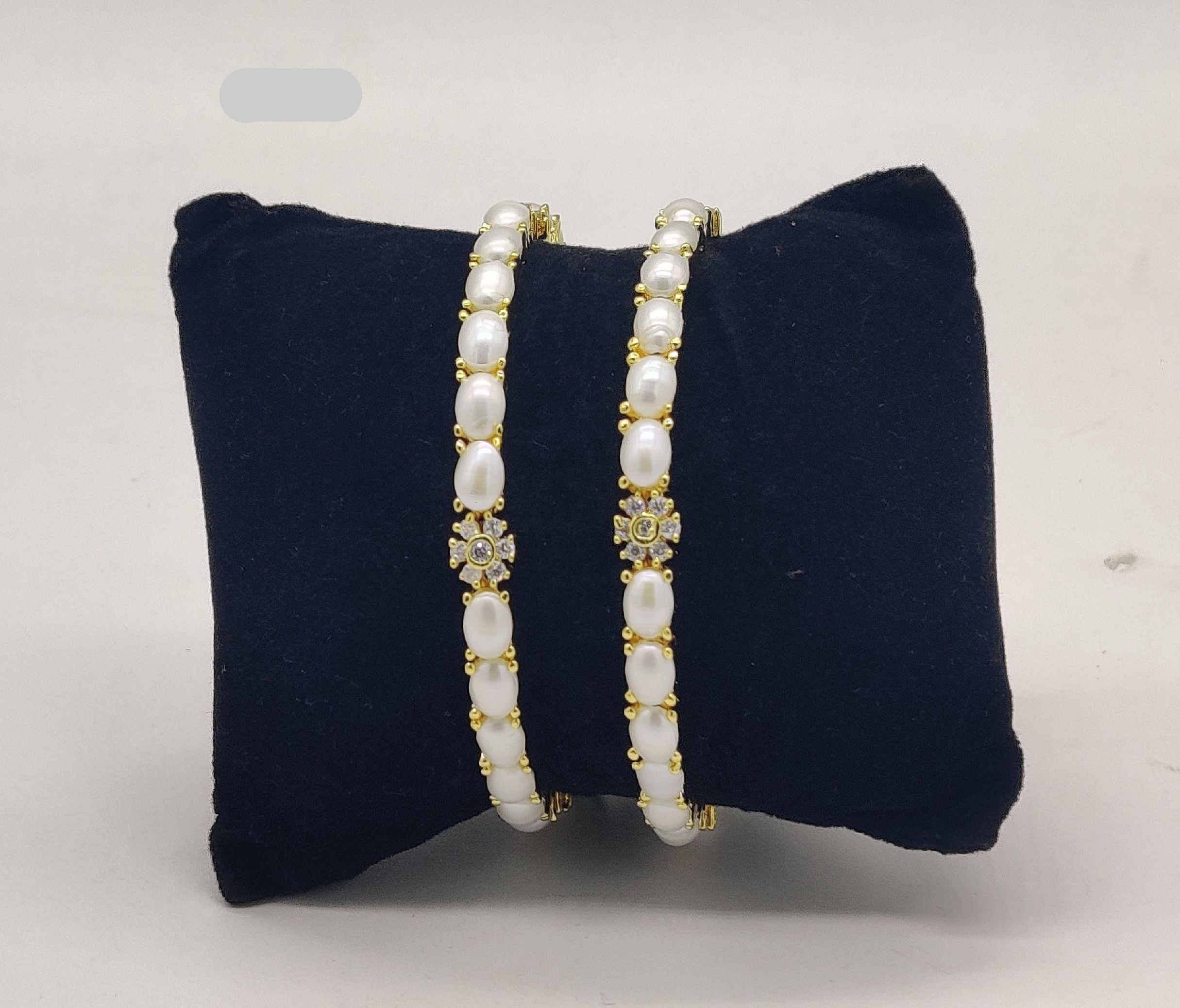 Pearl Cluster Sparkle Bangles