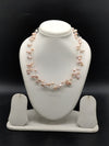 Pink freshwater pearl fancy mala necklace for women