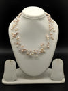Pink freshwater pearl fancy mala necklace for women
