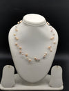 Pink freshwater pearl fancy mala necklace for women