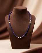 Purple Freshwater Pearl Mala – Elegant Single Line Pearl Necklace