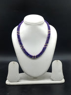 Purple freshwater pearl two line mala necklace for women