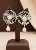 Radiant Fan-Set Freshwater Pearl Earrings