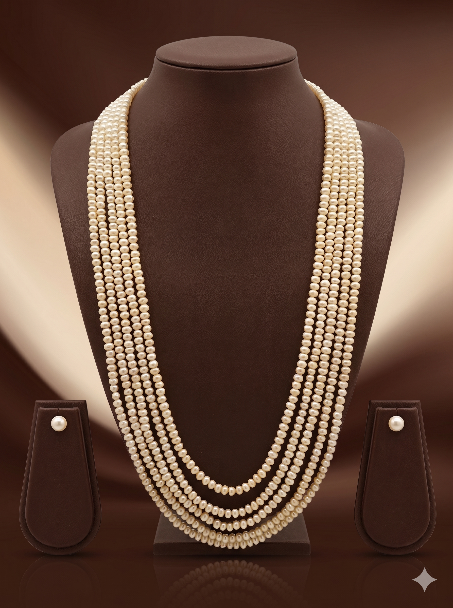 Refined Elegance Five-Line Freshwater Pearl Necklace Set