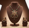 Regal Prism multicolour CZ necklace set with matching drop earrings.