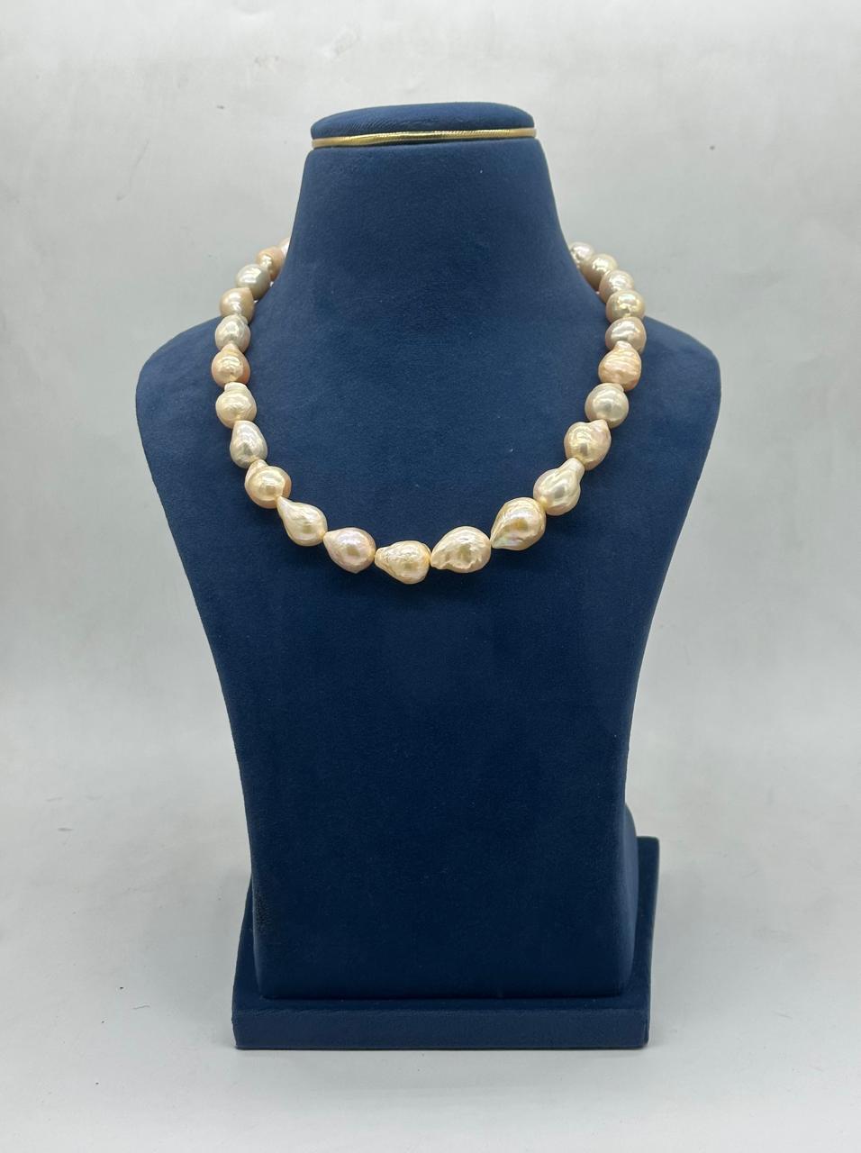 Rose Ivory Baroque Pearl Necklace