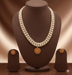 Royal Gold Tone Medallion Pendant Set