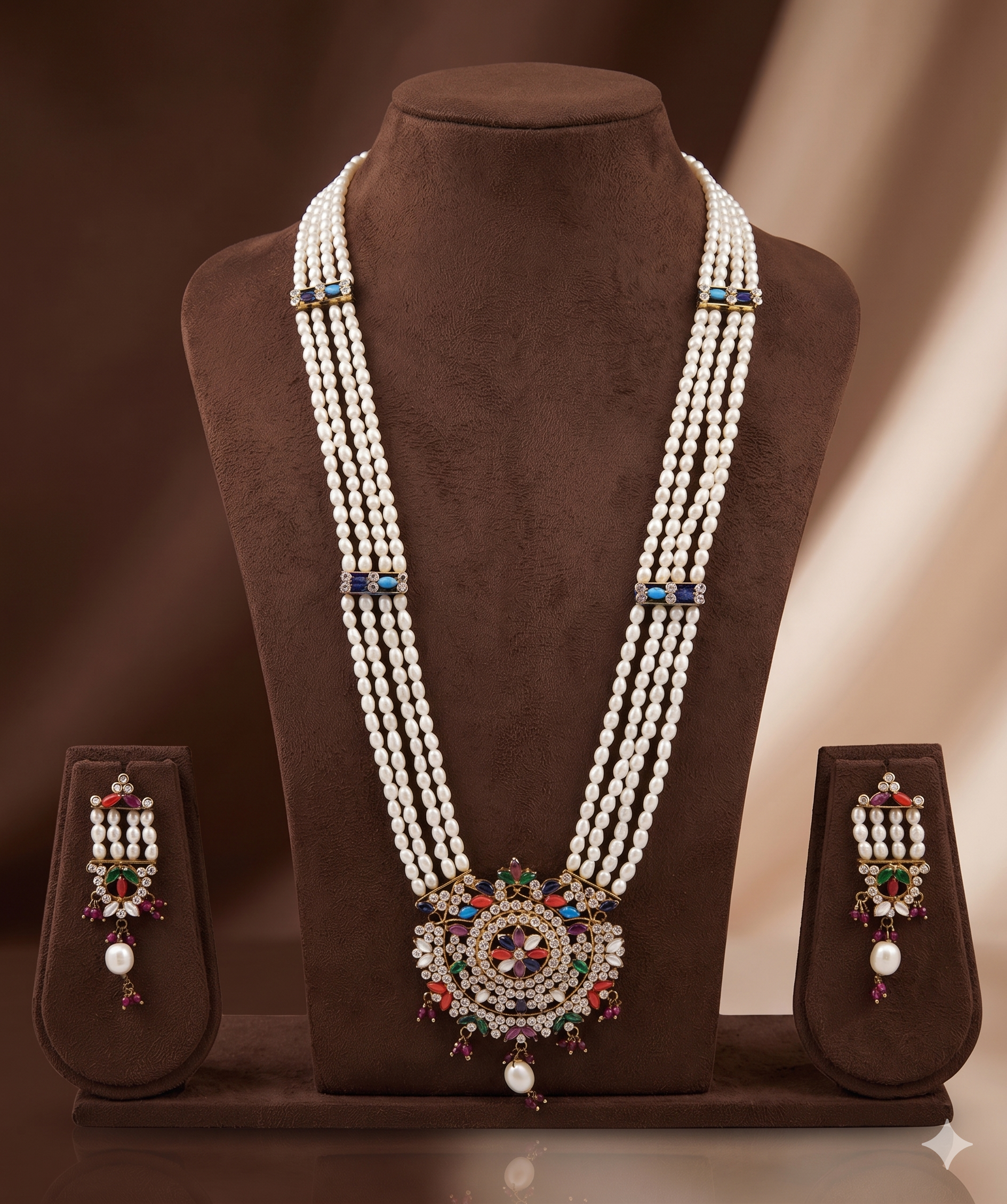 Royal Vivid Harmony Pearl Pendent Set