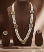 Scarlet Blossom Long Pearl Set