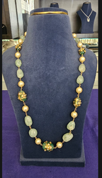 Heritage Fluted Floral Bead & Natural Gemstone Haar