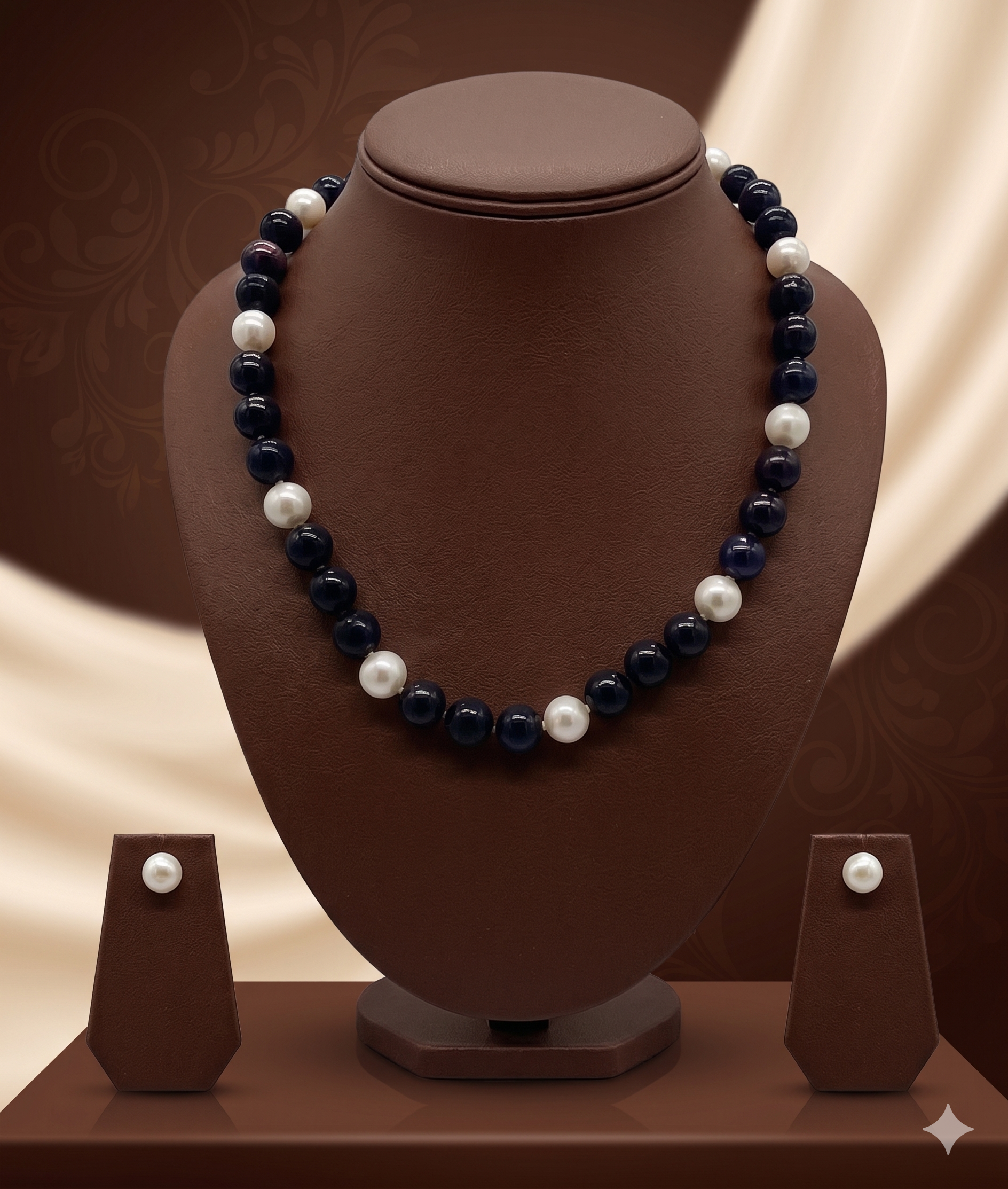 Single-Strand Freshwater Pearl Necklace & Earrings Set
